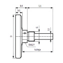 Termometr bimetaliczny BiTh E 0÷120°C