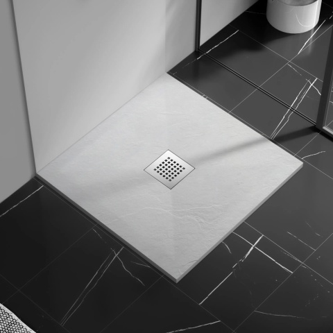 Stone Tray - Brodzik kompozytowy "F" Biały 90x90x2,5