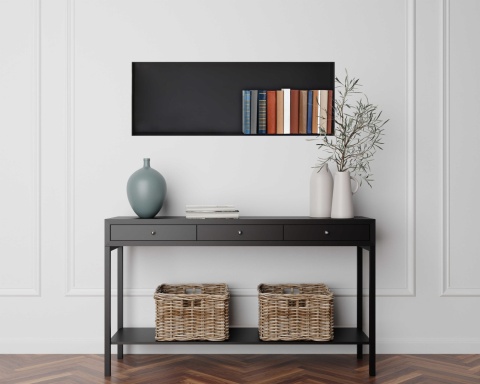 WALL-BOX No Rim Black - Półka wnękowa bezramkowa czarna 90x30x7 cm