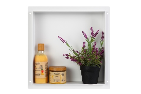 WALL-BOX No Rim White - Półka wnękowa bezramkowa biała 30x30x10 cm