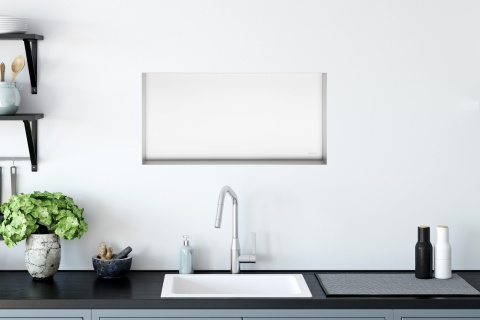 WALL-BOX No Rim White - Półka wnękowa bezramkowa biała 60x30x10 cm