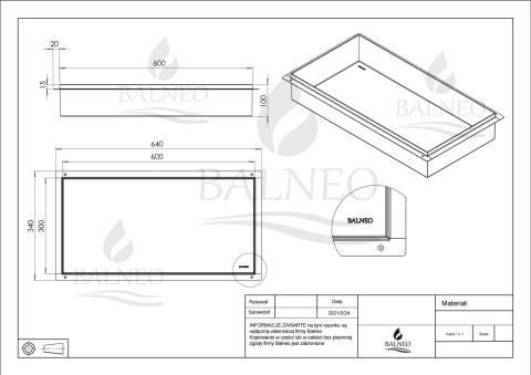 WALL-BOX No Rim White - Półka wnękowa bezramkowa biała 60x30x10 cm