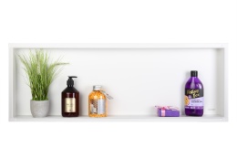 WALL-BOX No Rim White - Półka wnękowa bezramkowa biała 90x30x10 cm