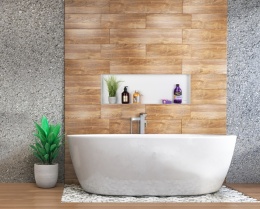 WALL-BOX No Rim White - Półka wnękowa bezramkowa biała 90x30x10 cm