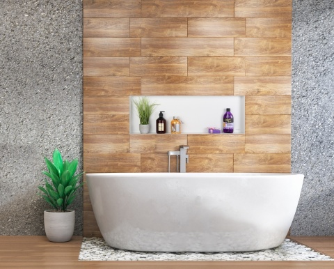 WALL-BOX No Rim White - Półka wnękowa bezramkowa biała 90x30x10 cm