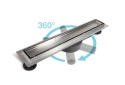 360 Drain 2w1 Odpływ liniowy 100 cm z obrotowym syfonem dwustronny chrom