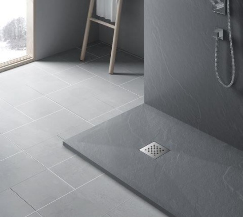 Stone Tray - Brodzik kompozytowy "F" Ciemnoszary 80x140x2,5