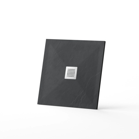 Stone Tray - Brodzik kompozytowy "F" Ciemnoszary 90x90x2,5