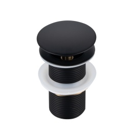 Korek umywalkowy mosiężny Klik Klak A bez przelewu Czarny