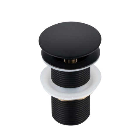 Korek umywalkowy mosiężny Klik Klak A bez przelewu Czarny