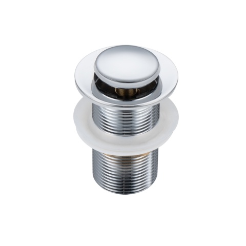 Korek umywalkowy mosiężny Klik Klak B bez przelewu Chrom