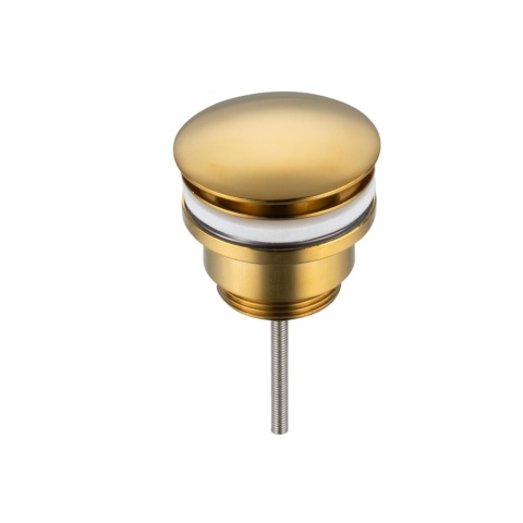 Korek umywalkowy mosiężny Klik Klak D uniwersalny Złoty