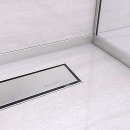 Listwa spadkowa podłogowa czołowa 130 cm inox