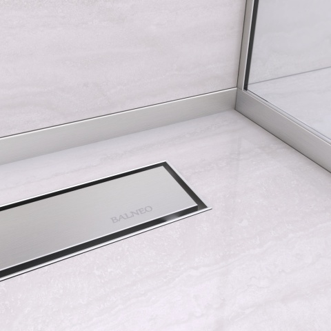 Listwa spadkowa podłogowa czołowa 130 cm inox