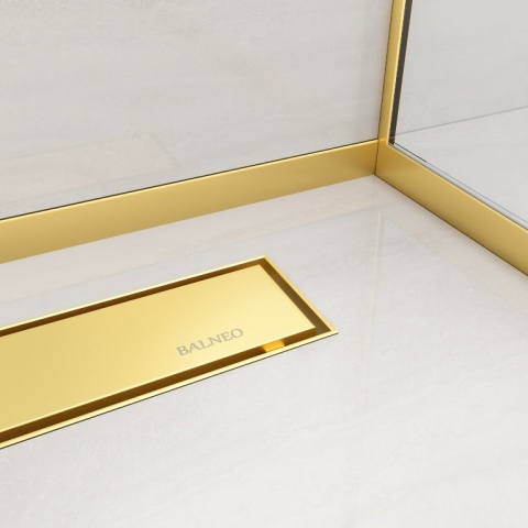 Listwa spadkowa podłogowa czołowa 130 cm złota