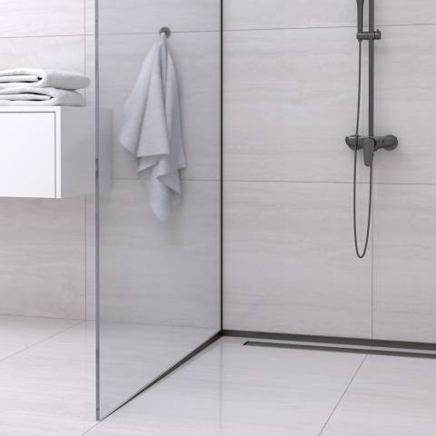 Listwa spadkowa podłogowa lewa 120 cm czarna