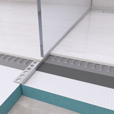 Listwa spadkowa podłogowa lewa 120 cm inox