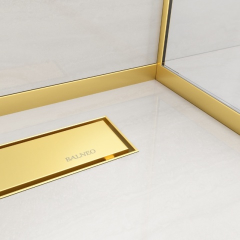 Listwa spadkowa podłogowa lewa 120 cm złota