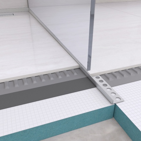 Listwa spadkowa podłogowa prawa 120 cm inox