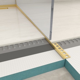 Listwa spadkowa podłogowa prawa 120 cm złota