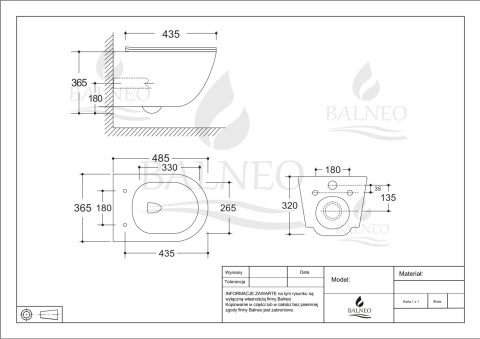 Miska podwieszana LUNA WC biała
