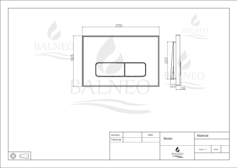 Przycisk spłukujący do WC IXO biały