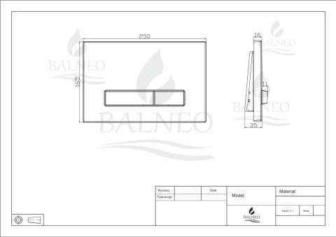 Przycisk spłukujący do WC LXO satynowy