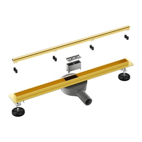 Slim&Low ProLine Gold Odpływ liniowy 80 cm złoty