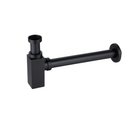 Syfon umywalkowy mosiężny kwadratowy Czarny