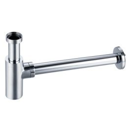 Syfon umywalkowy mosiężny okrągły Chrom