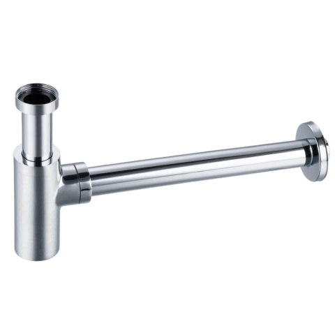 Syfon umywalkowy mosiężny okrągły Chrom