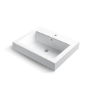 Umywalka nablatowa ROXY 60 x 50 biała z konglomeratu