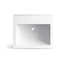 Umywalka nablatowa ROXY 60 x 50 biała z konglomeratu