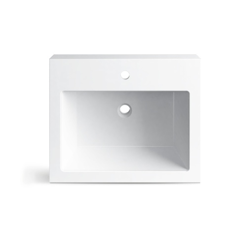 Umywalka nablatowa ROXY 60 x 50 biała z konglomeratu