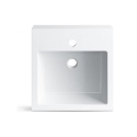 Umywalka nablatowa VERA 40 x 40 biała z konglomeratu