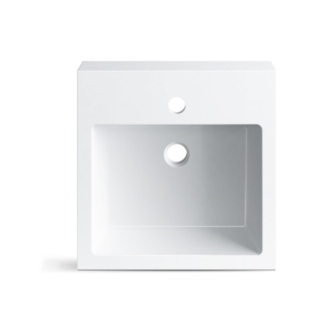 Umywalka nablatowa VERA 40 x 40 biała z konglomeratu