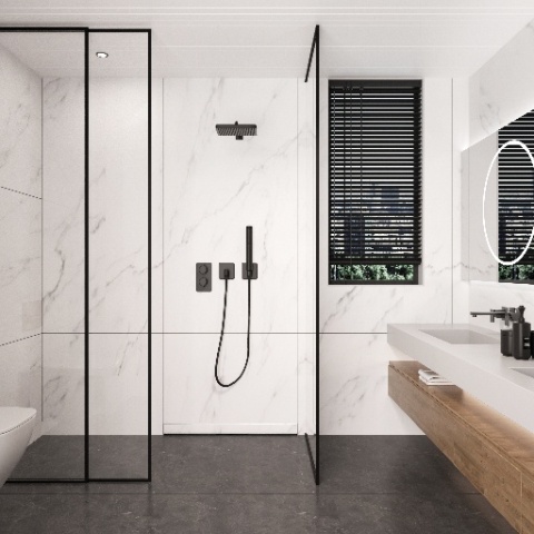 W-Drain NEXT 2w1 Odpływ liniowy ścienny 60 cm dwustronny chrom