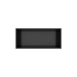 WALL-BOX ONE Black Półka wnękowa ze stali nierdzewnej czarna 45x20x10 cm