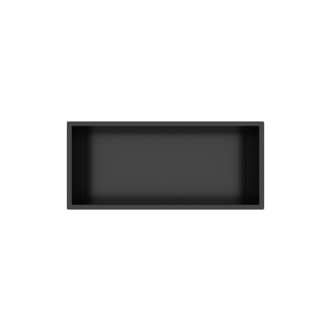 WALL-BOX ONE Black Półka wnękowa ze stali nierdzewnej czarna 45x20x10 cm