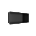 WALL-BOX ONE Black Półka wnękowa ze stali nierdzewnej czarna 45x20x10 cm