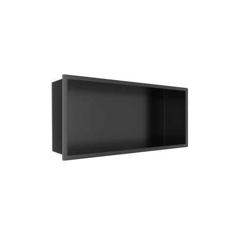 WALL-BOX ONE Black Półka wnękowa ze stali nierdzewnej czarna 45x20x10 cm