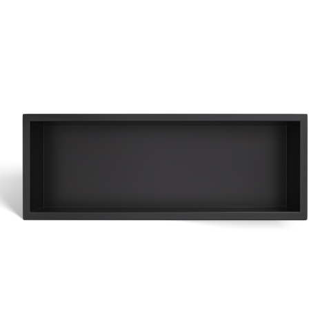 WALL-BOX ONE Black Półka wnękowa ze stali nierdzewnej czarna 60x20x10 cm