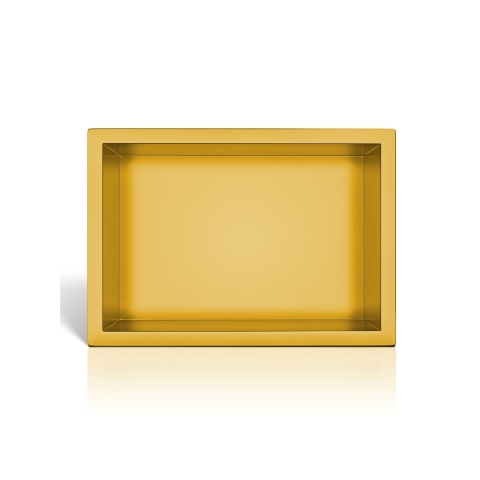 WALL-BOX ONE Gold Półka wnękowa ze stali nierdzewnej złota 30x20x10 cm