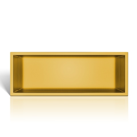 WALL-BOX ONE Gold Półka wnękowa ze stali nierdzewnej złota 60x20x10 cm