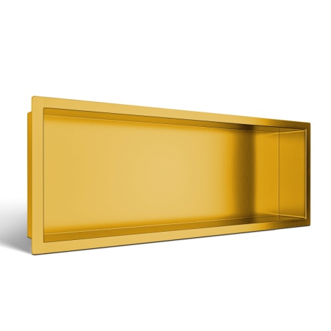 WALL-BOX ONE Gold Półka wnękowa ze stali nierdzewnej złota 60x20x10 cm