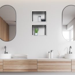 WALL-BOX ONE Inox Półka wnękowa ze stali nierdzewnej 30x20x10 cm