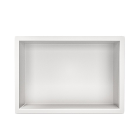WALL-BOX ONE White Półka wnękowa ze stali nierdzewnej biała 30x20x10 cm