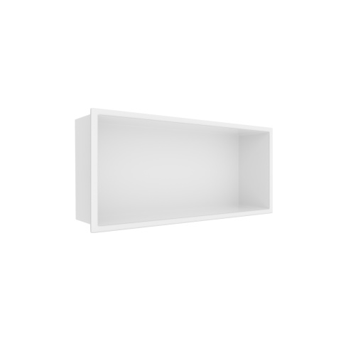 WALL-BOX ONE White Półka wnękowa ze stali nierdzewnej biała 45x20x10 cm