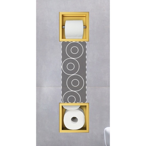 WALL-BOX PAPER 2 Gold - Magazynek z podajnikiem papieru złoty