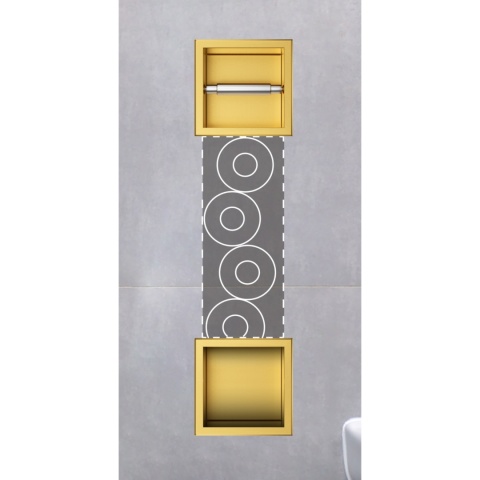 WALL-BOX PAPER 2 Gold - Magazynek z podajnikiem papieru złoty